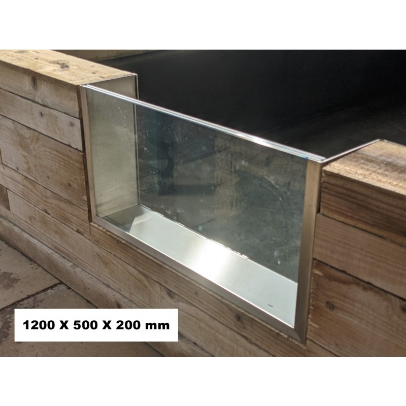 Koi Pond Viewing Infinity Window 1200 x 500 x 200 - PREORDER